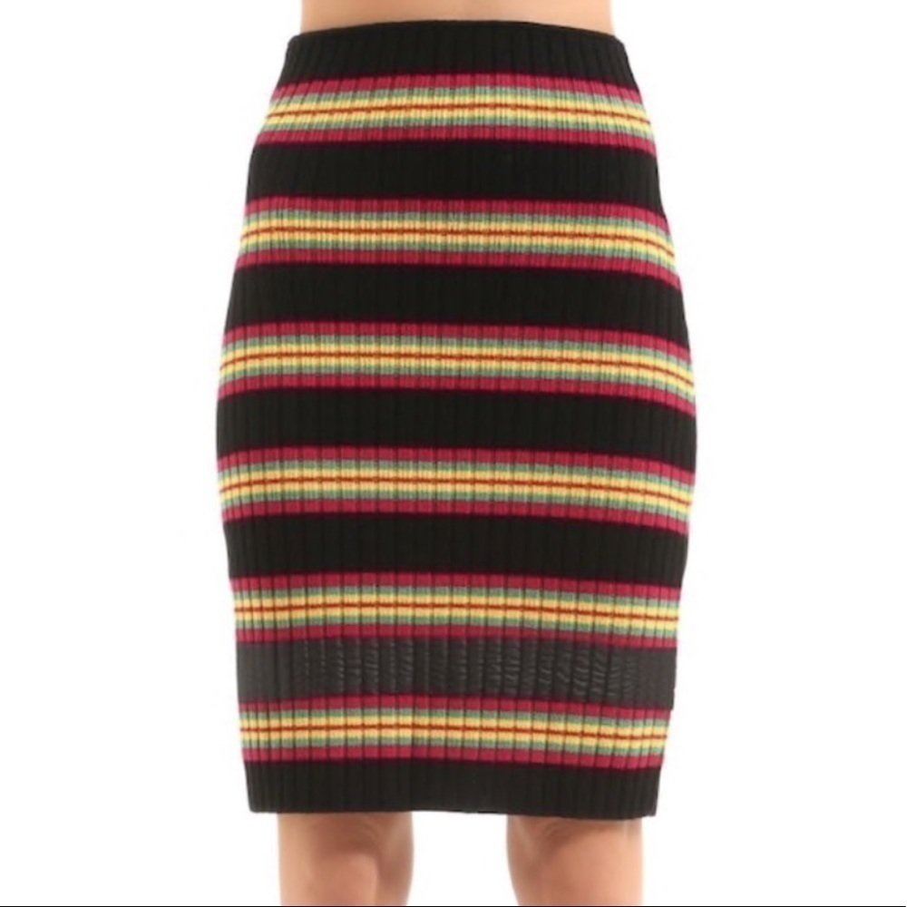 MARCO DE VINCENZO Knit Ribbed Stripe Skirt - Picture 3 of 14